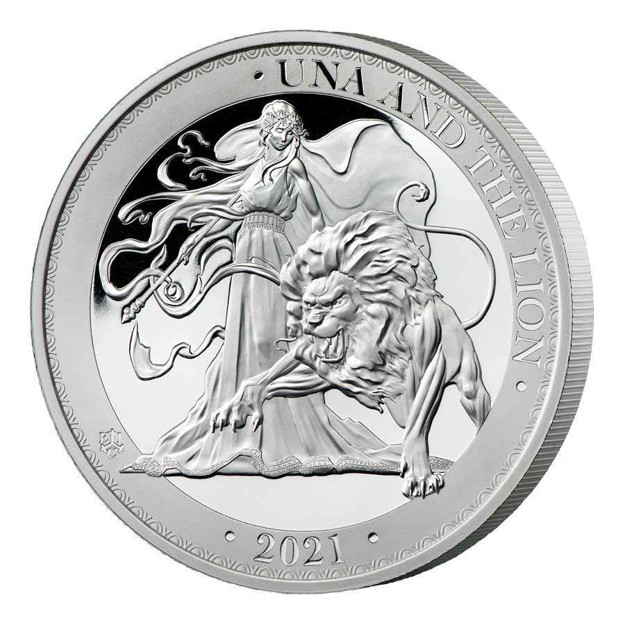 2021 St. Helena Una and The Lion - 5 oz Silver Proof Coin