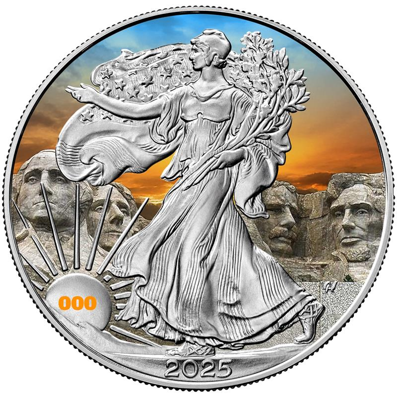 2025 Chromatics Mount Rushmore Silver Eagle - Centennial Edition