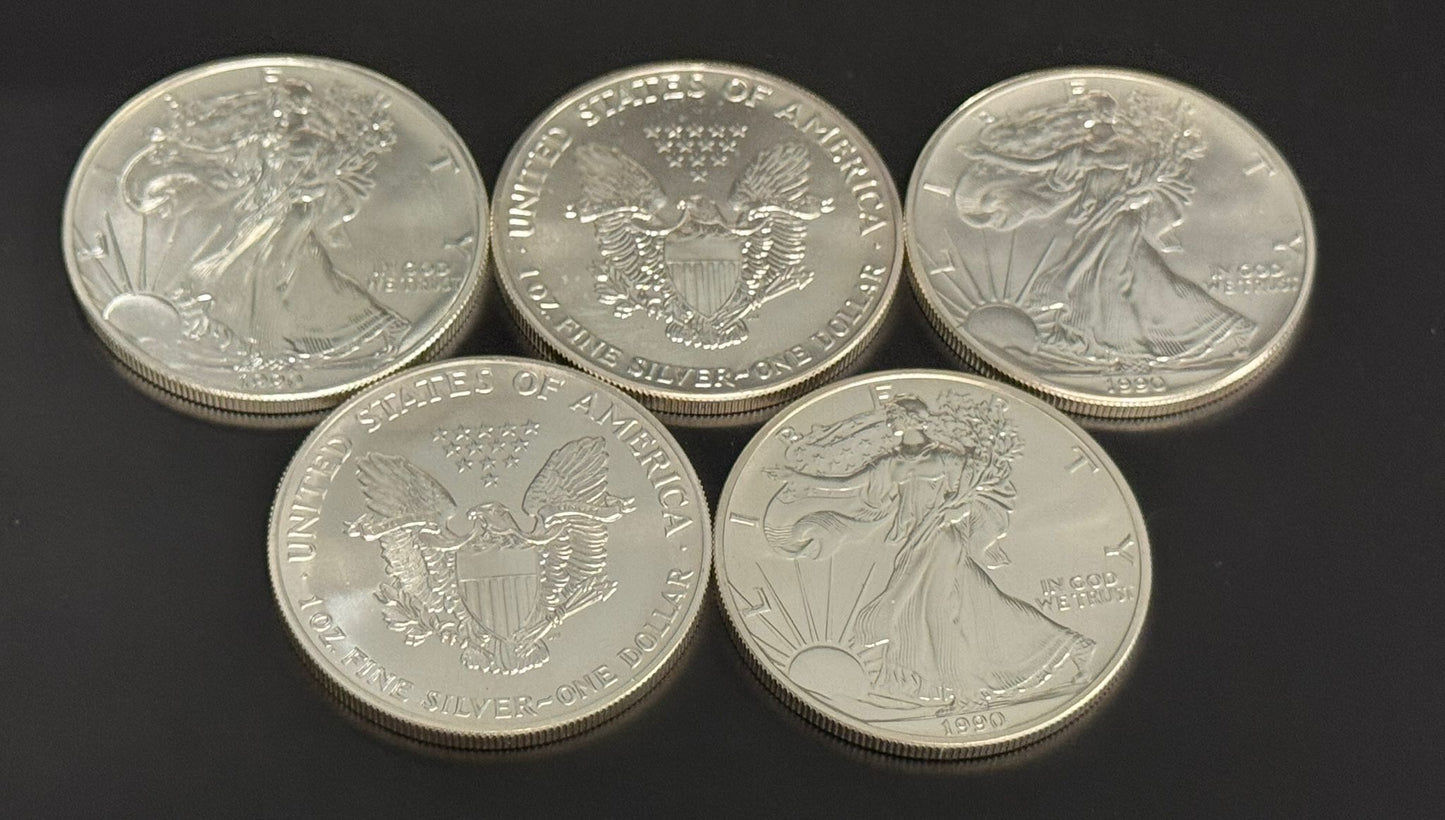 1990 Silver Eagle - Business Strike - Uncirculated - CoinsTV