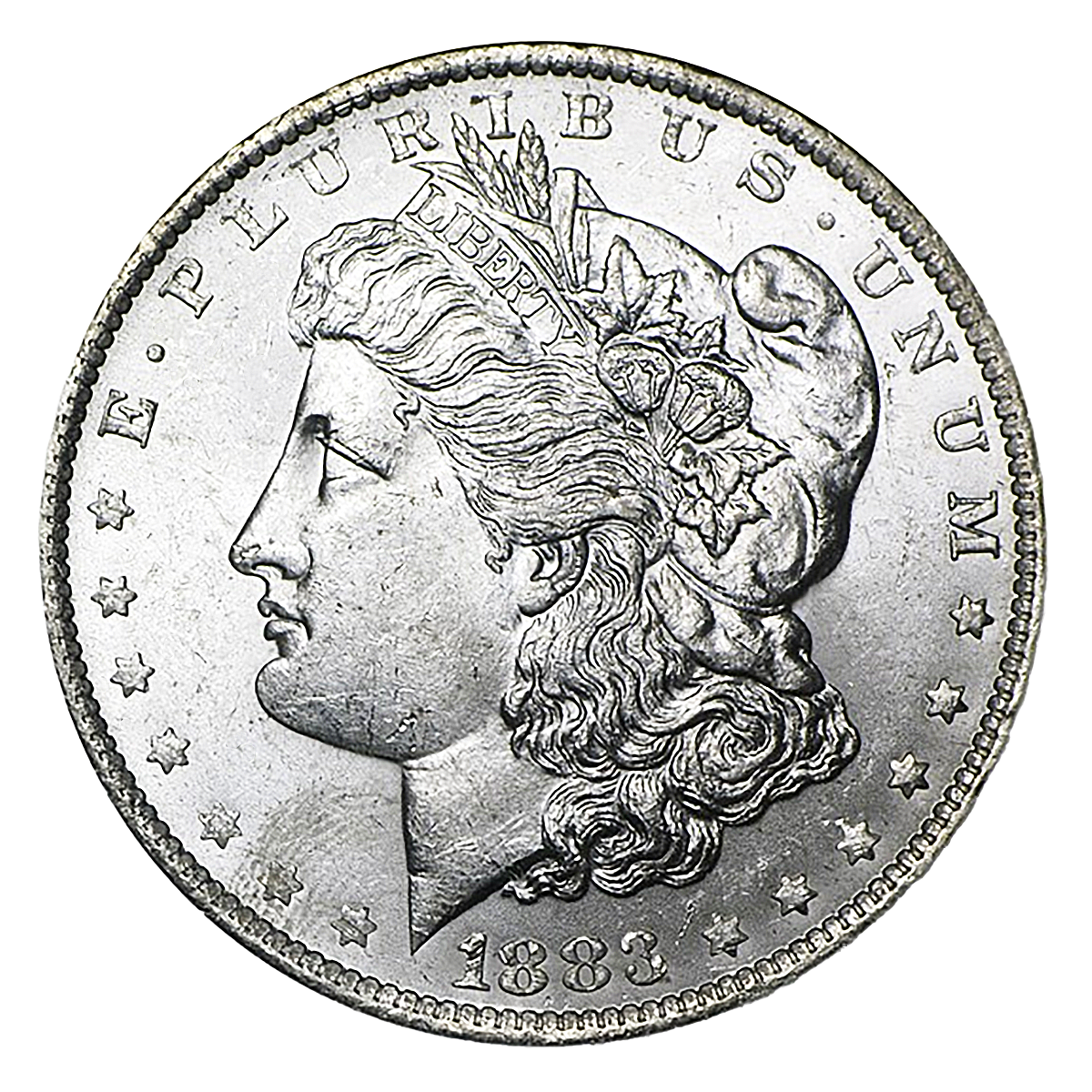 1883 Morgan Silver Dollar New Orleans - Brilliant Uncirculated - CoinsTV