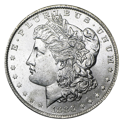 1883 Morgan Silver Dollar New Orleans - Brilliant Uncirculated - CoinsTV