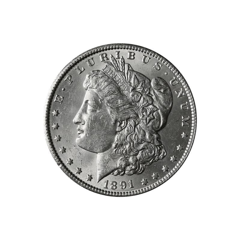 1891 Morgan Silver Dollar Philadelphia - Brilliant Uncirculated - CoinsTV