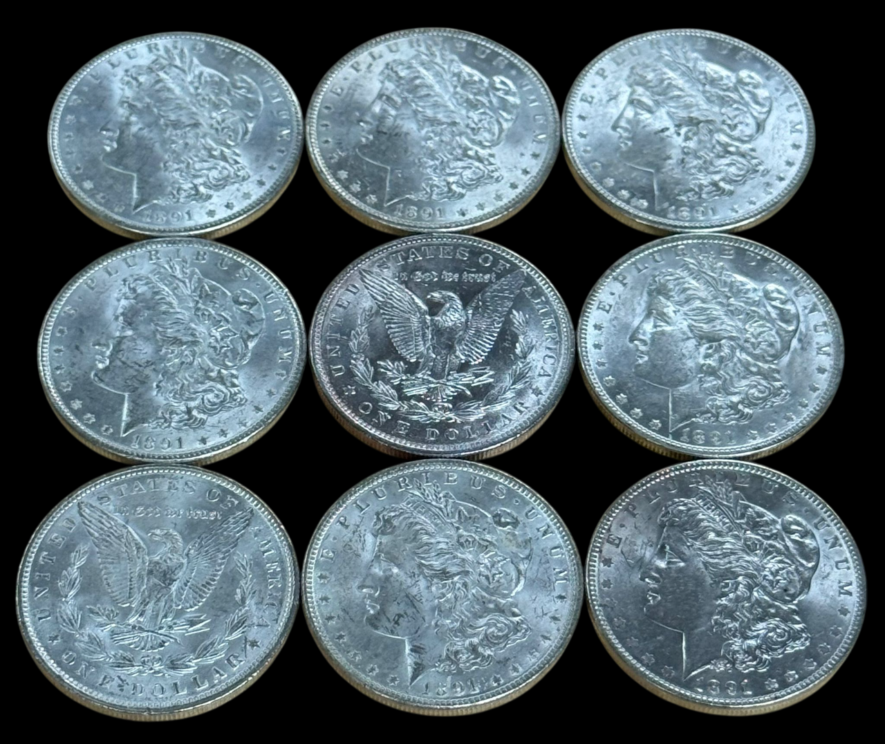 1891 Morgan Silver Dollar Philadelphia - Brilliant Uncirculated - CoinsTV