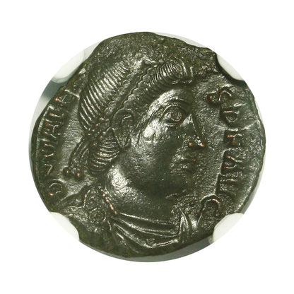 Ancient Roman Coin AE of Valens - Last Empire: The Dominate AD 364-378 - NGC AU - CoinsTV
