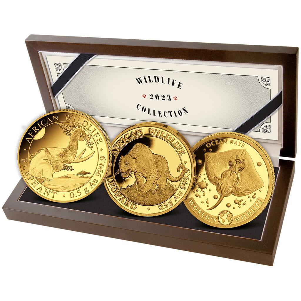 2023 African Wildlife Collection - 3 x 0.5g Gold Coin Set - CoinsTV