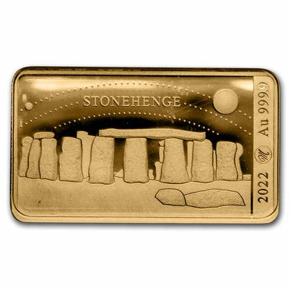 2022 Solomon Gold Ingot Mysteries of World History - Stonehenge Gold Prooflike