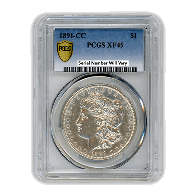 1891 Morgan Silver Dollar Carson City - PCGS XF45