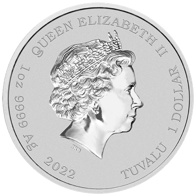 2022 Tuvalu Street Fighter - Chun Li - 1oz 9999 Silver Coloured BU Coin