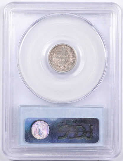 1837 Seated Liberty Half Dime - No Stars Large Date - PCGS AU50
