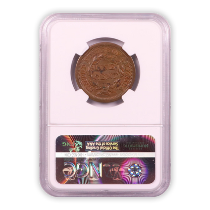 1853 Braided Hair Large Cent - NGC AU55 BN