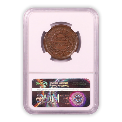 1853 Braided Hair Large Cent - NGC AU58 BN