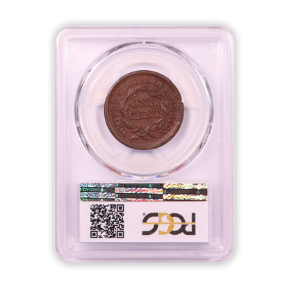 1853 Braided Hair Large Cent - PCGS AU58 BN - CoinsTV