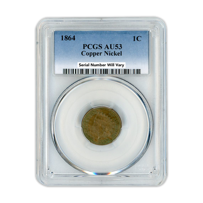 1864 Indian Cent PCGS AU53 Copper Nickel