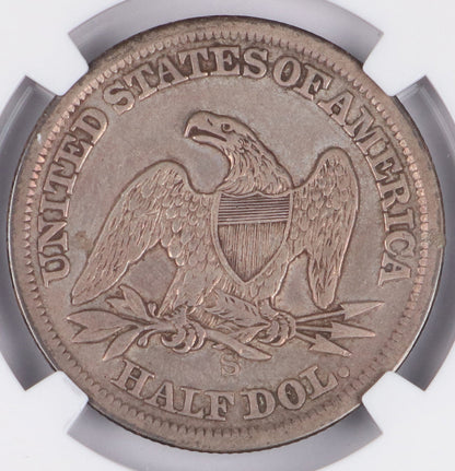 1864 S Seated Liberty Half Dollar San Francisco - NGC VF35 Newman