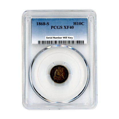 1868 S Seated Liberty Half Dime - PCGS XF40