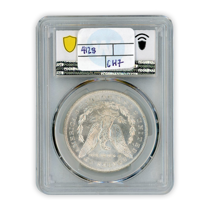 1878 Morgan Silver Dollar 7/8 Tailfeathers - Strong - PCGS MS62 Sight White