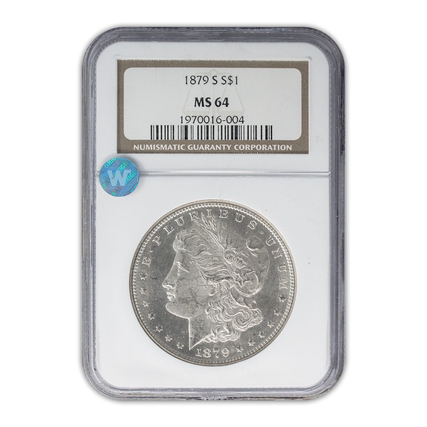 1879 Morgan Silver Dollar San Francisco - NGC MS64 Sight White