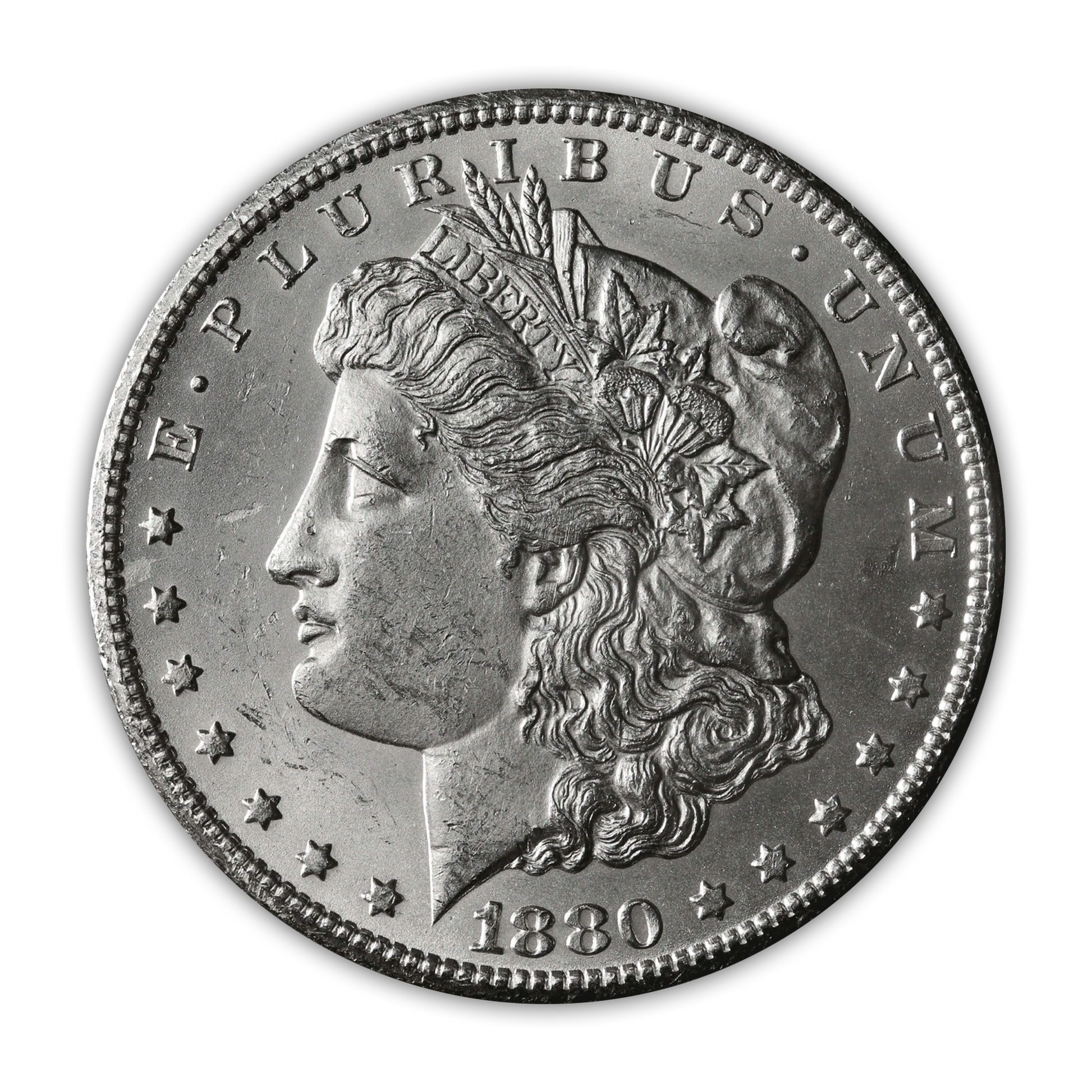 1880 Morgan Silver Dollar Carson City - Brilliant Uncirculated - CoinsTV