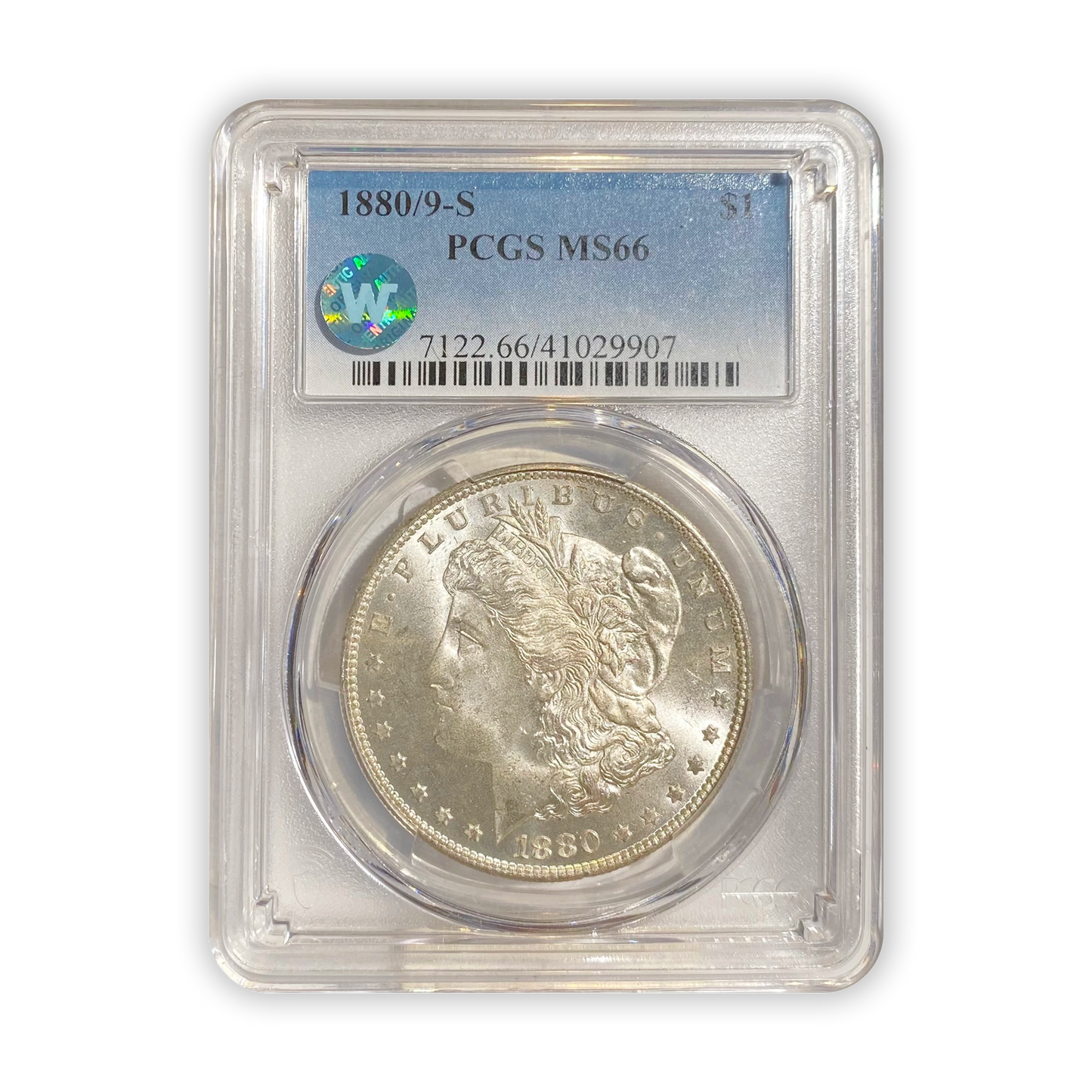 1880/9 Morgan Silver Dollar San Francisco - PCGS MS66 SW Sight White