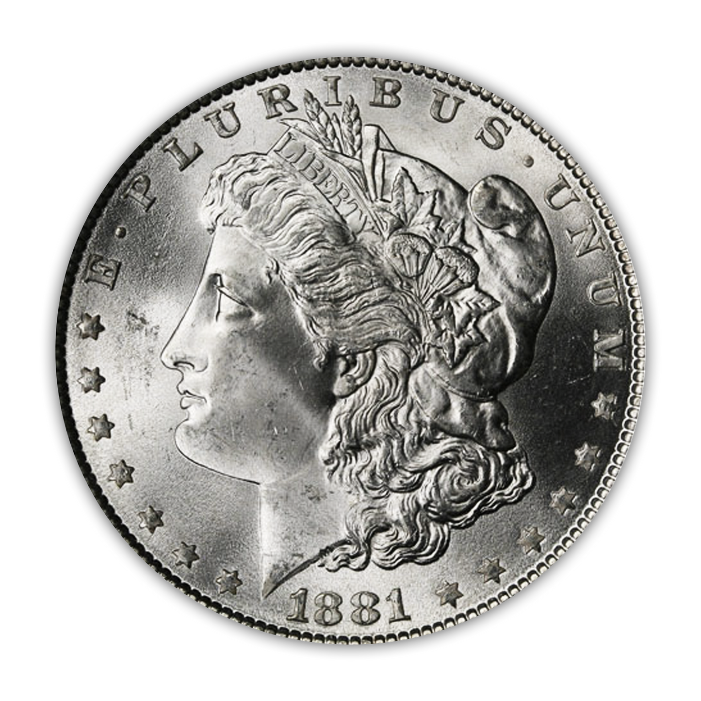 1881 Morgan Silver Dollar Philadelphia - Brilliant Uncirculated - CoinsTV