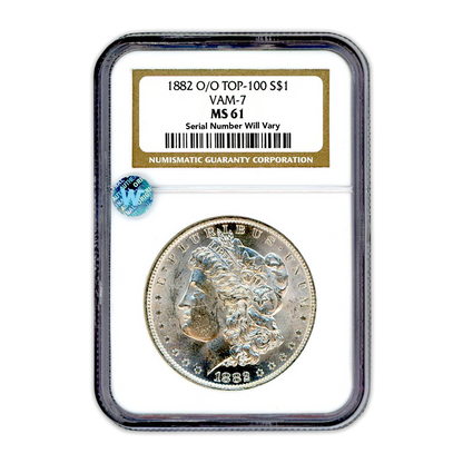1882 Morgan Silver Dollar New Orleans - Vam 7 Doubled - NGC MS61 Sight White