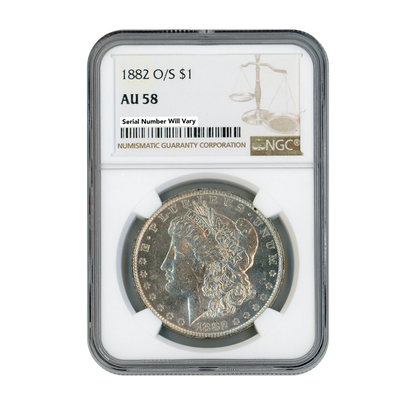 1882 O/S Morgan Silver Dollar New Orleans - NGC AU58
