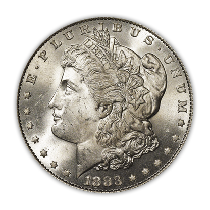 1883 Morgan Silver Dollar Philadelphia - Brilliant Uncirculated - CoinsTV