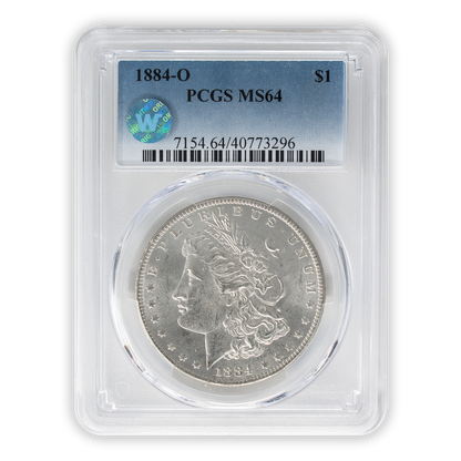 1884-O Morgan Silver Dollar New Orleans - PCGS MS64 Sight White