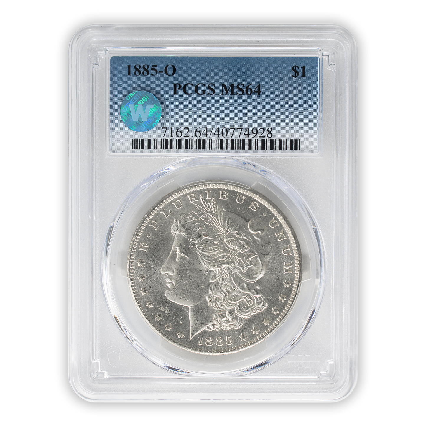 1885 Morgan Silver Dollar New Orleans - PCGS MS64 Sight White