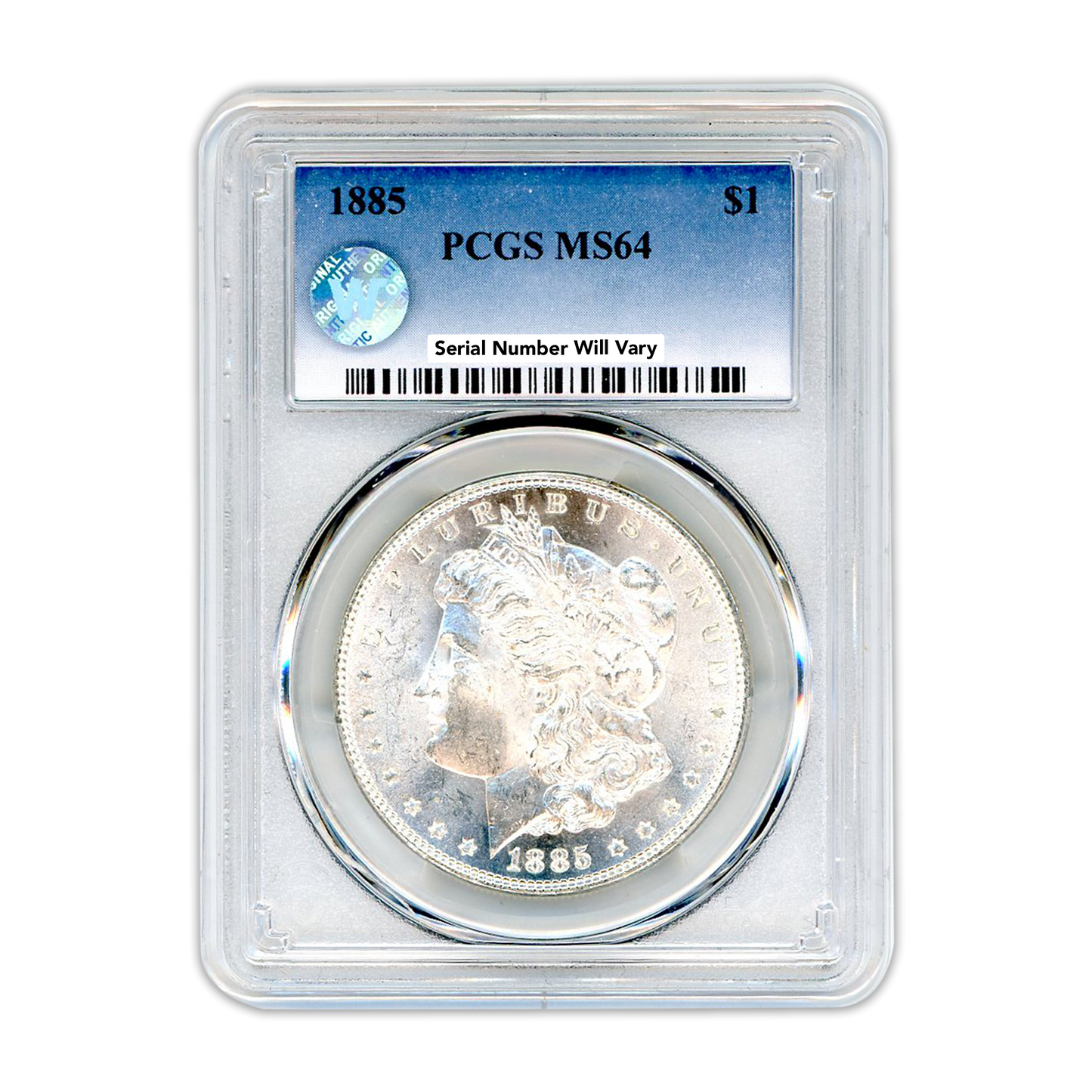 1885 Morgan Silver Dollar Philadelphia - PCGS MS64