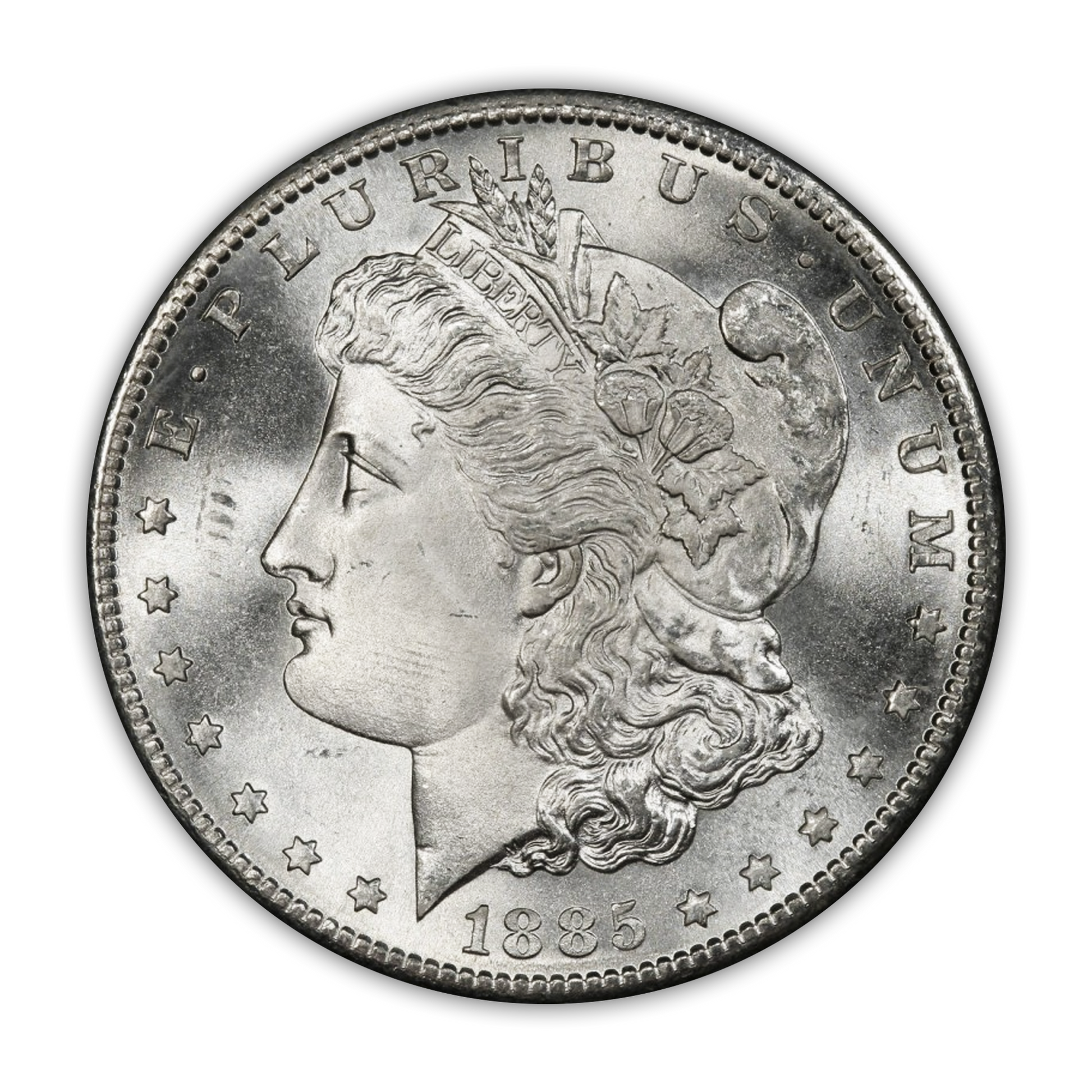 1885 Morgan Silver Dollar Philadelphia - Brilliant Uncirculated - CoinsTV