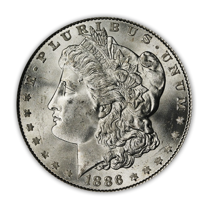 1886 Morgan Silver Dollar Philadelphia - Brilliant Uncirculated - CoinsTV