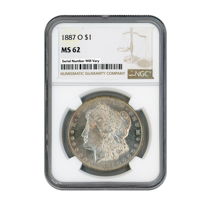 1887-O Morgan Silver Dollar New Orleans - NGC MS62