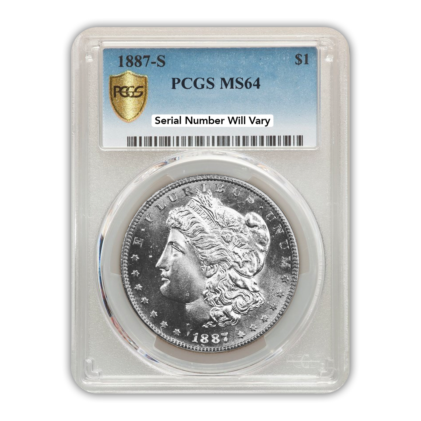 1887 Morgan Silver Dollar San Francisco - PCGS MS64 - CoinsTV