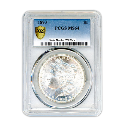 1890 Morgan Silver Dollar Philadelphia - PCGS MS64