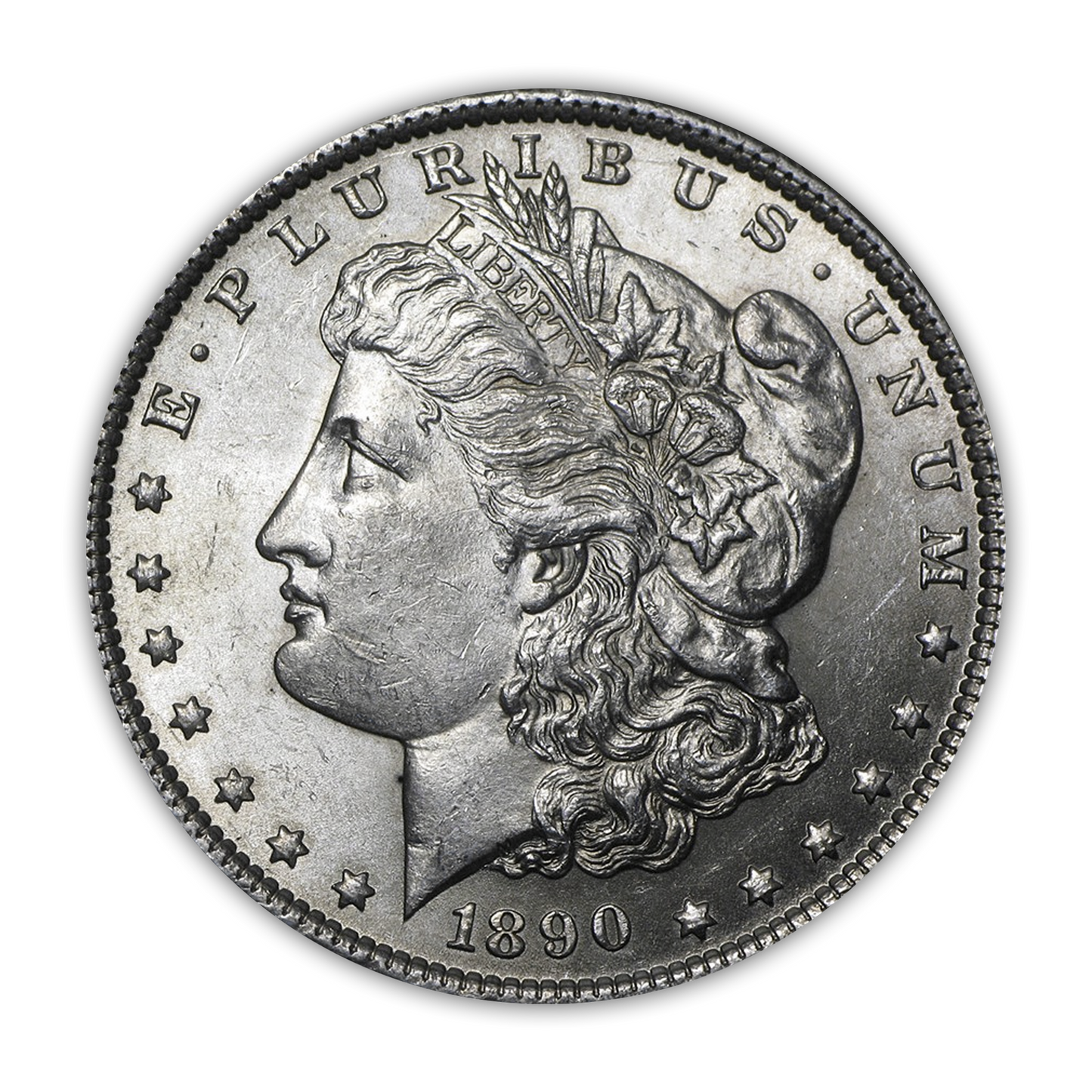 1890 Morgan Silver Dollar Philadelphia - Brilliant Uncirculated - CoinsTV