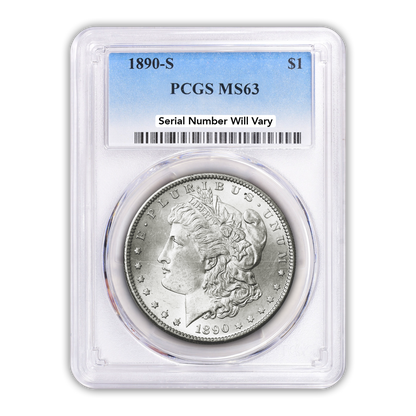 1890 Morgan Silver Dollar San Francisco - PCGS MS63