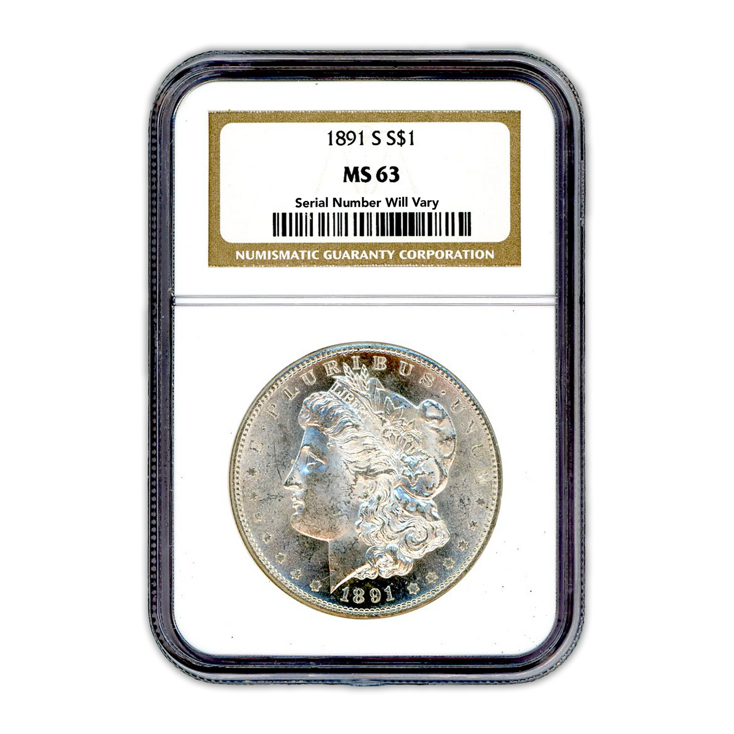 1891 Morgan Silver Dollar San Francisco - NGC MS63