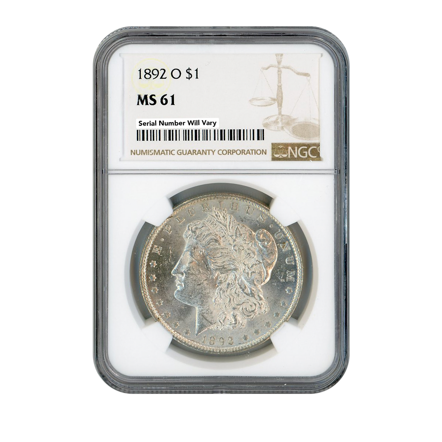 1892-O Morgan Silver Dollar New Orleans - NGC MS61