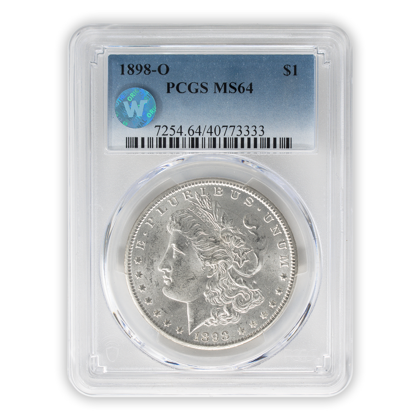 1898 Morgan Silver Dollar New Orleans - PCGS MS64 Sight White
