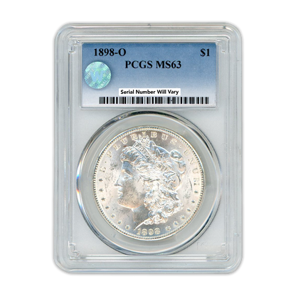 1898 Morgan Silver Dollar New Orleans - PCGS MS63 Sight White