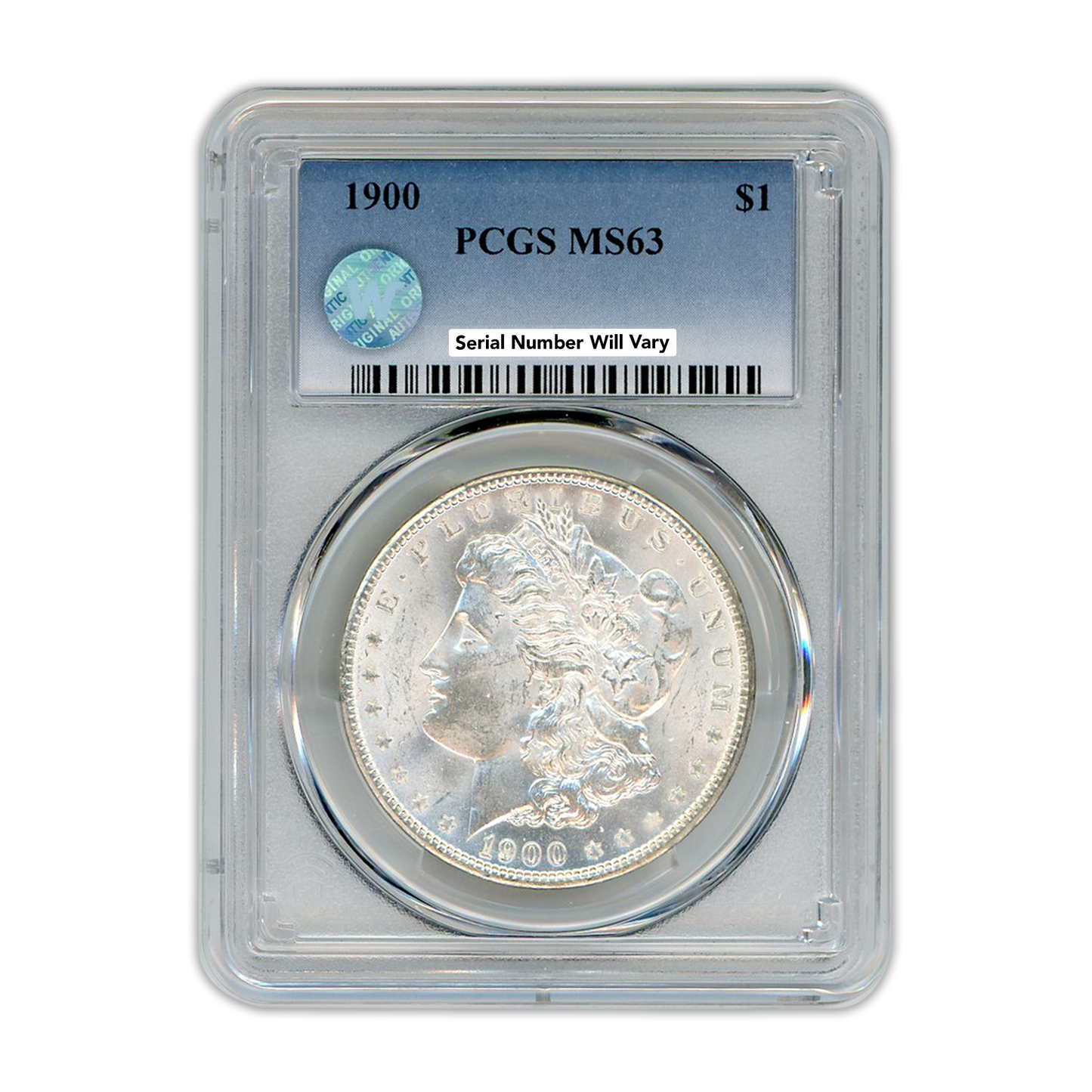 1900 Morgan Silver Dollar Philadelphia - PCGS MS63 Sight White