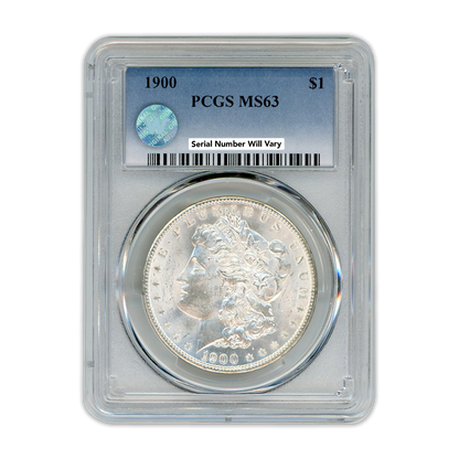 1900 Morgan Silver Dollar Philadelphia - PCGS MS63 Sight White