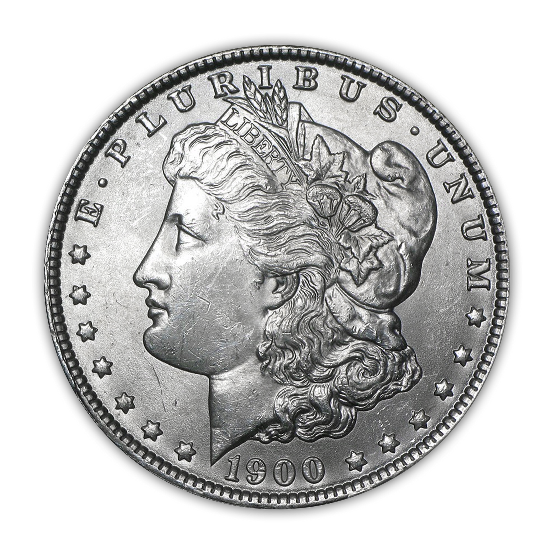 1900 Morgan Silver Dollar Philadelphia - Brilliant Uncirculated - CoinsTV