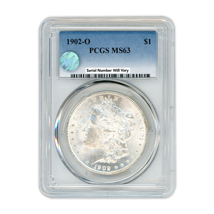 1902 Morgan Silver Dollar New Orleans - PCGS MS63 Sight White - CoinsTV