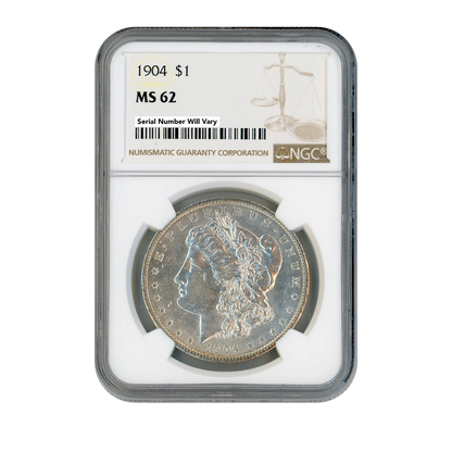 1904 Morgan Silver Dollar Philadelphia - NGC MS62