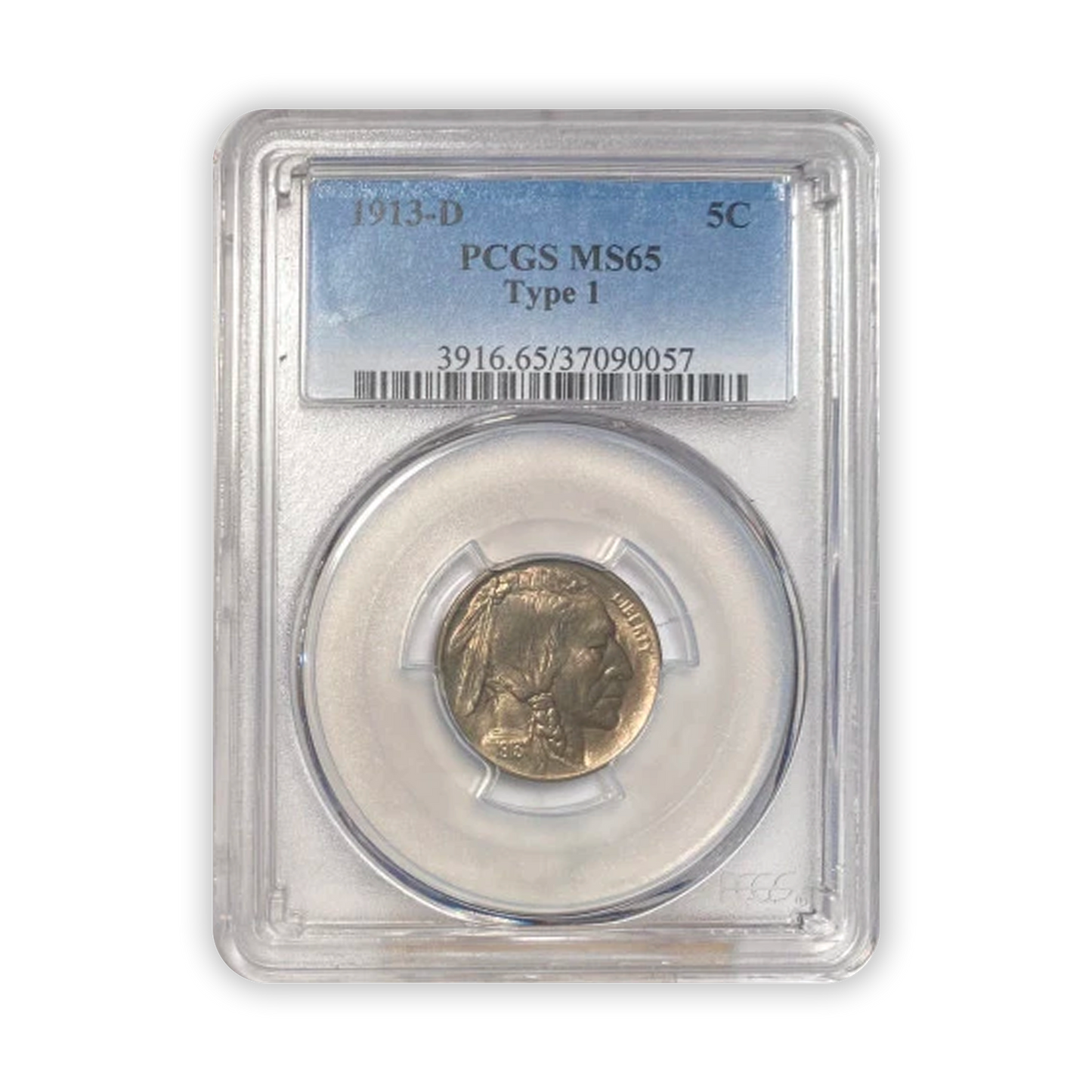 1913 D Buffalo Nickel Denver - Type I - PCGS MS65