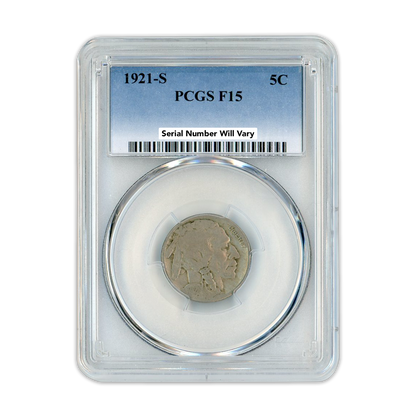 1921-S  Buffalo Nickel PCGS F15