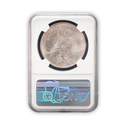 1922 Peace Silver Dollar Philadelphia - NGC MS63 Wayne Miller Signature Label