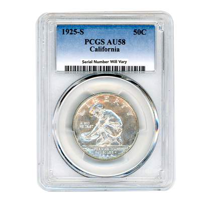 1925 S California Half Dollar San Francisco - PCGS AU58 Commemorative